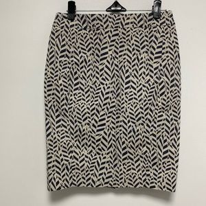 LOFT patterned pencil skirt, Sz 00P